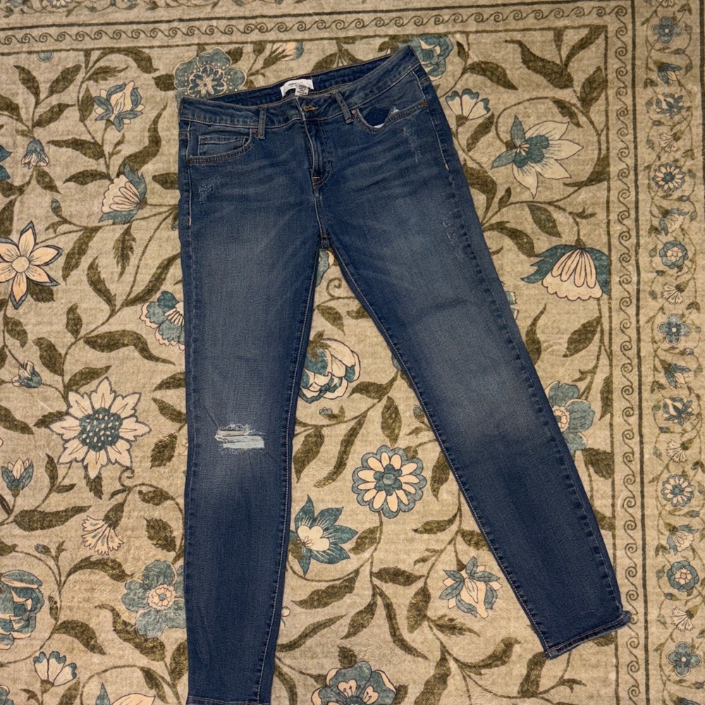 Forever 21 Dark Blue Skinny Jeans